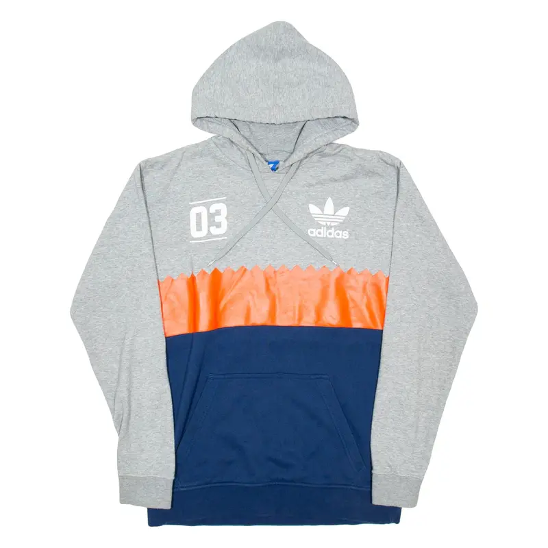 ADIDAS Mens Grey Hoodie M