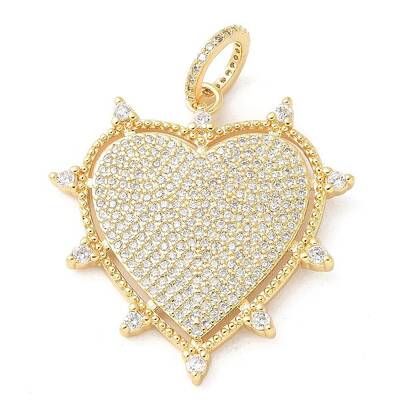 Brass Micro Pave Cubic Zirconia Pendants