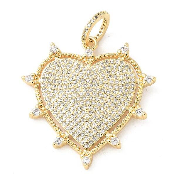 Brass Micro Pave Cubic Zirconia Pendants