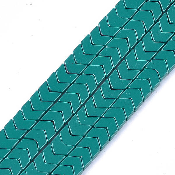 Spray Painted Non-magnetic Synthetic Hematite Beads Strands