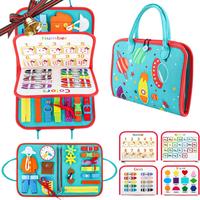 Busy Board Montessori Toys for Boys & Girls Birthday Gifts,Early Educational Game Travel Toys, Preschool Activities for Learn...