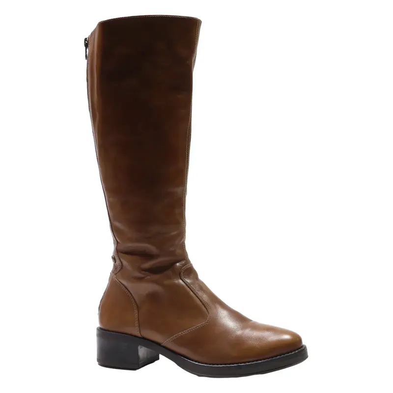 NEROGIARDINI High Boots Brown Leather Womens UK 4