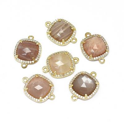 Natural Sunstone Links connectors