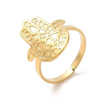 Ion Plating(IP) 304 Stainless Steel Cuff Finger Rings