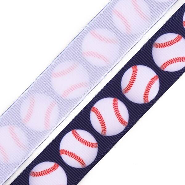 Baseball Pattern Heat Transfer Polyester Ribbons