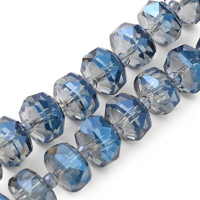 Transparent Electroplate Glass Beads Strands