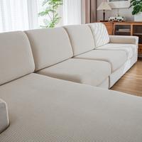 Solid Color Washable Sofa Slipcover, 1 Count Modern Simple Non-slip Sofa Slipcover, Elastic Furniture Protector for Home Livi...