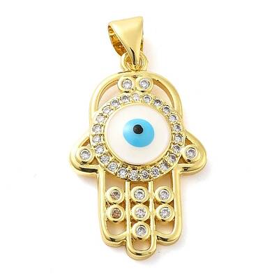 Real 18K Gold Plated Brass Clear Cubic Zirconia Pendants