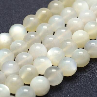 Natural White Moonstone Beads Strands