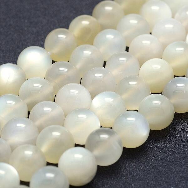 Natural White Moonstone Beads Strands