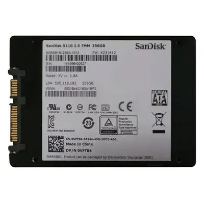 0VFT04 Dell 256GB Multi-Level Cell SATA 6Gb/s 2.5-Inch Solid State Drive
