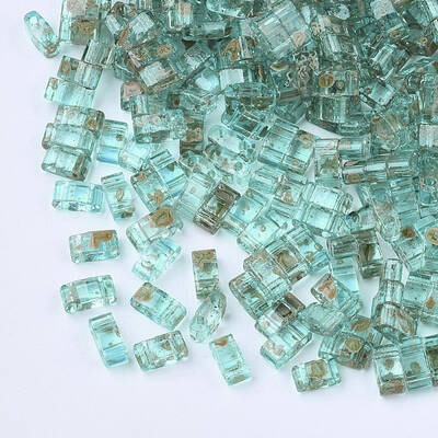 2-Hole Transparent Glass Seed Beads