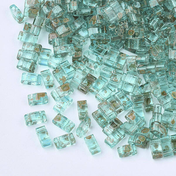 2-Hole Transparent Glass Seed Beads
