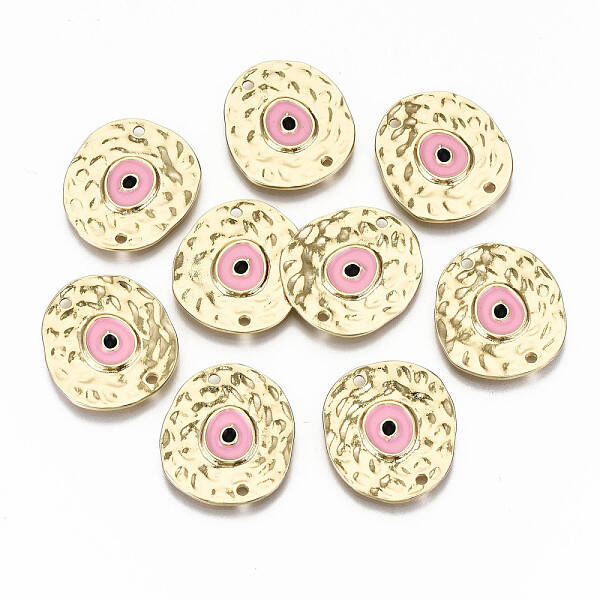 Hammered Alloy Enamel Links Connectors