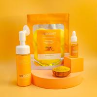 Veecent Turmeric Kojic Acid Facial Cleanser +Turmeric Kojic Acid Cleansing Pads + Brightening Turmeric Hyaluronic Acid Serum ...