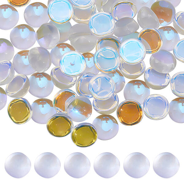100Pcs Transparent Glass Cabochons