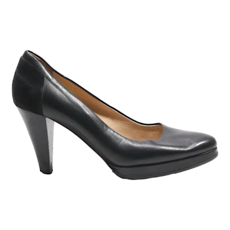 BALLY Pump Heels Black Leather Womens UK 2.5