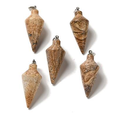Natural Picture Jasper Pendants