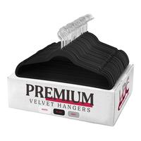 Lux Decor Velvet Hangers Pack of 30 & 50-Non-Slip Flocked Felt Clothes Hanger-360 Rotatable Hook Heavy Duty Suit Hanger-Space...