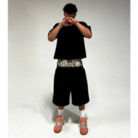 Y2K Shorts Cotton baggy camouflage double waist Embroidered sweatpants Shorts Harajuku Men Women Hip Hop High waiste Streetwe...