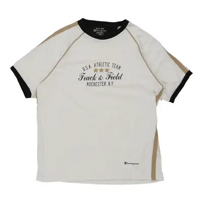 Champion T-Shirt - Medium White Cotton