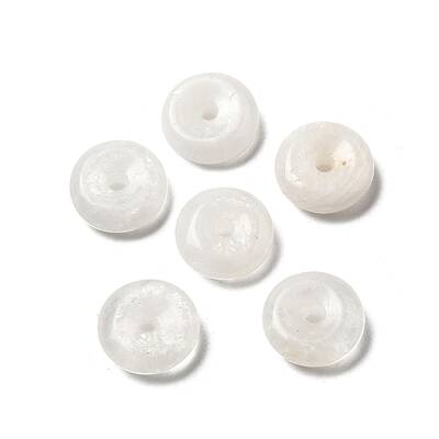 Natural White Moonstone Donut/Disc Charms