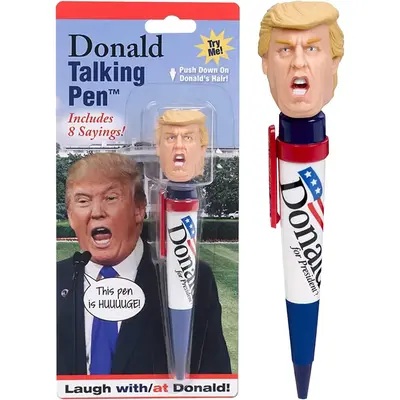 Talking Donald Pen – The Original - 8 Sayings in His Real Voice - Donald Trump Gifts for Men - Great Republican Gifts for F...