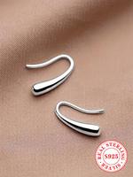 S925 Sterling Silver Simple Style Plain Color Earrings for Women, Classic Style Earrings, Fashion Jewelry for Daily & Party D...