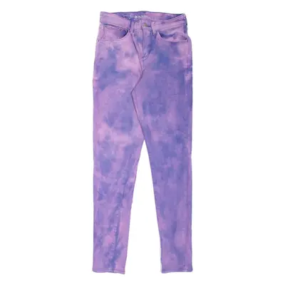 LEVI'S High Rise Tie Dye Womens Jeans Purple Slim Skinny W28 L32