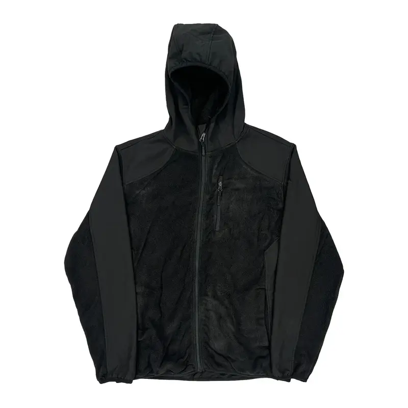 Reebok Fleece Jacket - Large Black Polyester