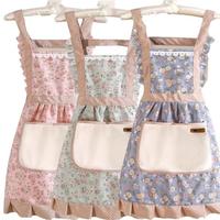 Aprons for Women with Pockets, Floral Kitchen Cooking Aprons,Waterproof Resistant Cotton Apron with Adjustable Strap and Fron...