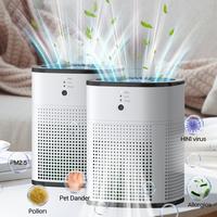 Chivalz 2 Pack Air Purifier for Bedroom Allergies Pet Hair 3 in 1 Filter with HEPA Sleep Mode Removes Dust Smoke Pollutants O...