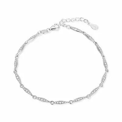 Agato Sparkling Silver Bracelet with Zirconia AGB757/21
