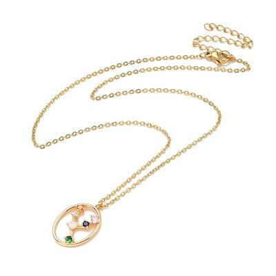 Colorful Cubic Zirconia Constellation Pendant Necklace