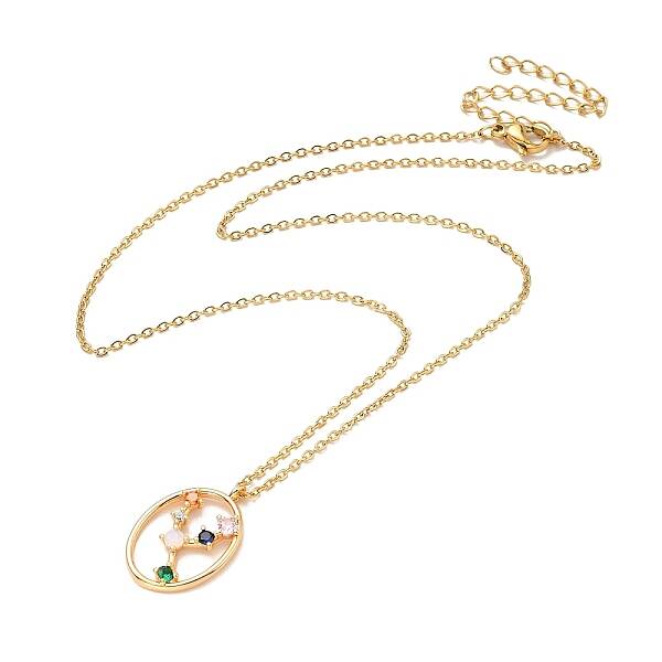 Colorful Cubic Zirconia Constellation Pendant Necklace