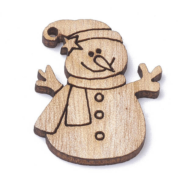 Undyed Wooden Pendants