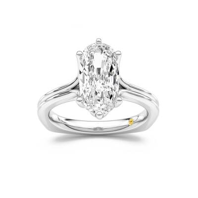 Fleur Elongated Cushion Cut Lab Grown Diamond Engagement Ring | 14K White Gold 2 1/2 CT. TW.