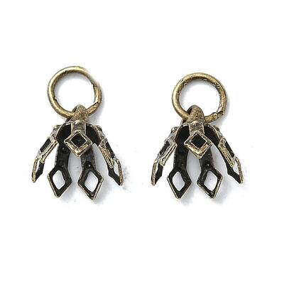 Flower Rack Plating Brass Filigree Bead Cap Bails