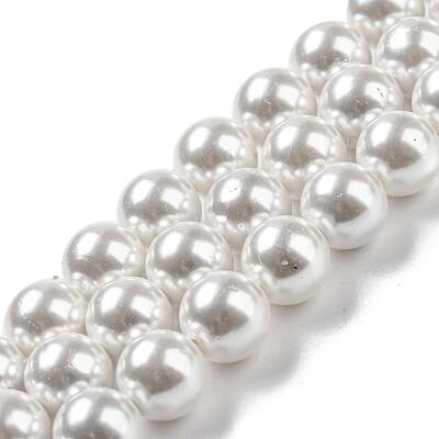 Electroplated Shell Pearl Beads Strands