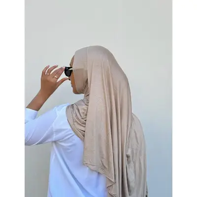 Luxury Jersey Hijab - Mushroom Beige