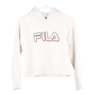 Age 16 Fila Hoodie - Large White Cotton Blend