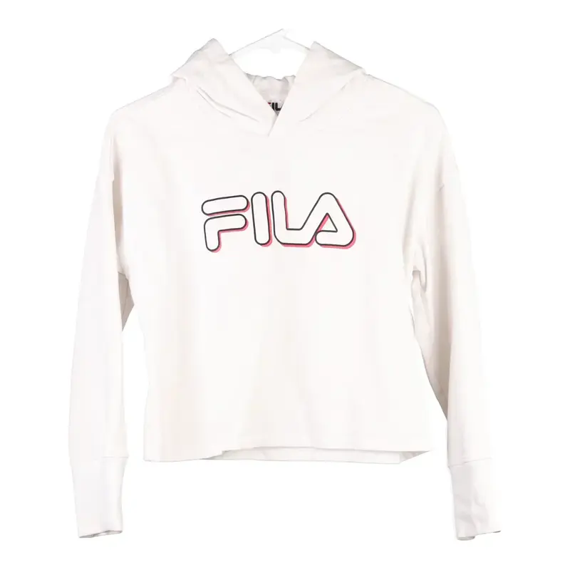 Age 16 Fila Hoodie - Large White Cotton Blend