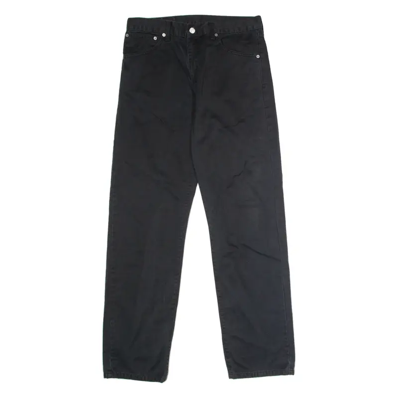 LEVI'S 521 Mens Twill Trousers Black Regular Straight W34 L32