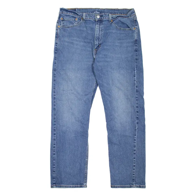 LEVI'S 505 Jeans Mens Blue Regular Straight Stone Wash W34 L30