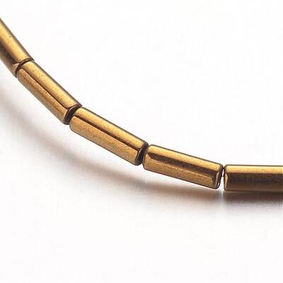 Electroplate Non-magnetic Synthetic Hematite Bead Strands