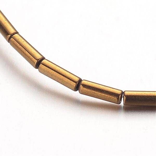 Electroplate Non-magnetic Synthetic Hematite Bead Strands