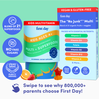 FIRST DAY Kids Multivitamin Gummies Ages 4+ with Vitamin A, D3, B6, B12, C, K2 - Healthcare, Growth, Brain, Immunity - Dietar...
