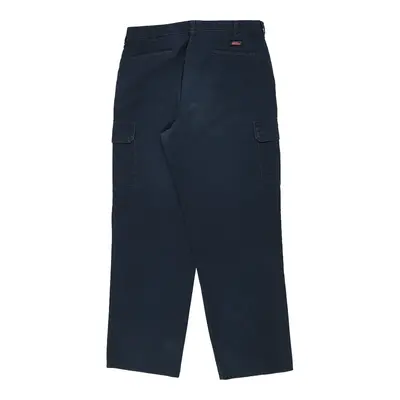 Dickies Cargo Trousers - 38W 33L Navy Cotton Blend