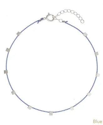 Hilo Anklet | Metal Color: Silver | Color: Blue