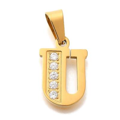 Ion Plating(IP) 304 Stainless Steel Rhinestone Pendants